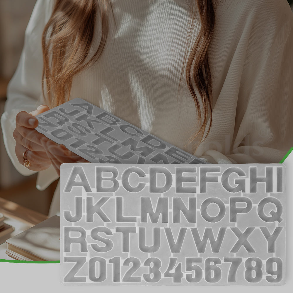 SILICOMOLDS -Silicone Alphabet Mold Front Pouring Plain URP202RM